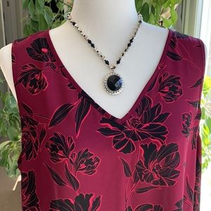 Apt. 9 Pop-Over Sleeveless Blouse Sz XL